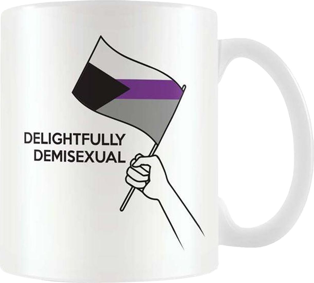 Pyramid International - Kaffeebecher "Demisexual" PM4319 (Einheitsgröße) (Weiß/Schwarz/Violett)