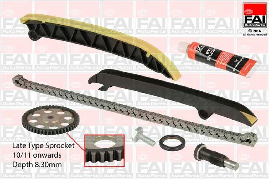 Kit Chaîne TCK208L Haute Résistance pour Moteur 1.2 TSI 03F109158G VAG