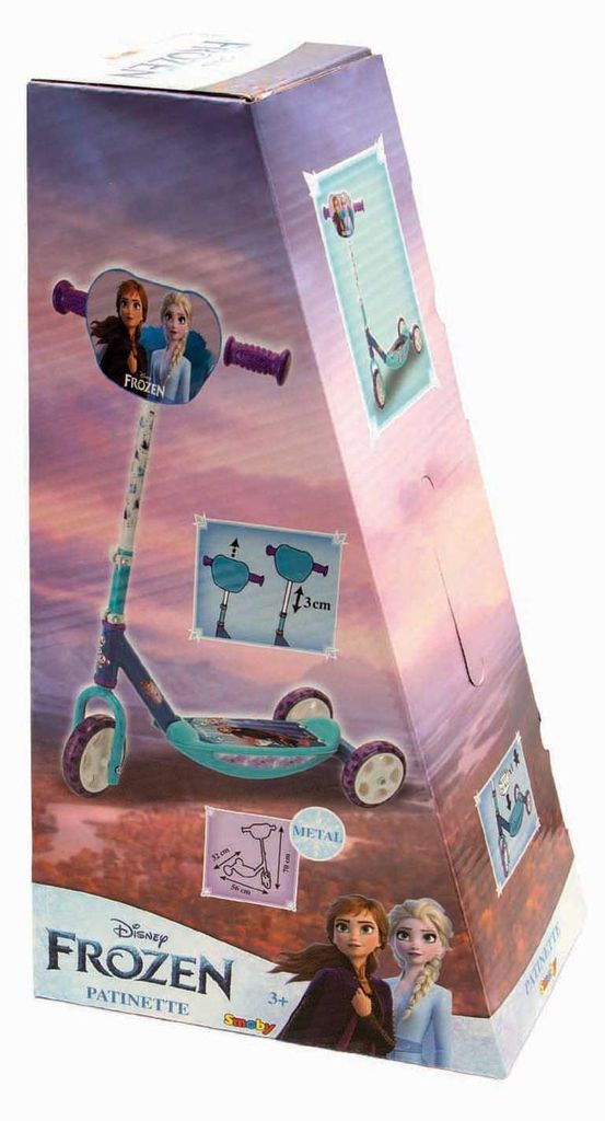 Detská kolobežka Smoby Frozen s 3 kolesami, nastaviteľná Obrázok produktu 