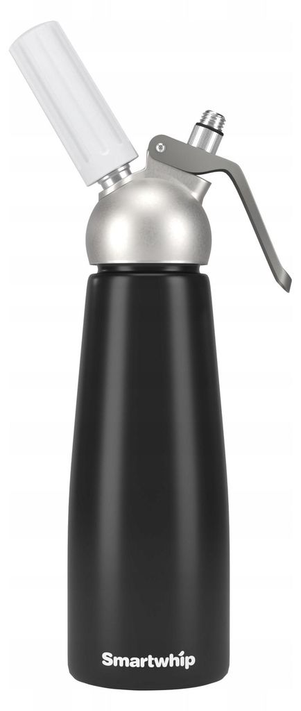 Slagroomspuit 500 ml aluminium – Zwart, met 3 spuitmondjes Productafbeelding 