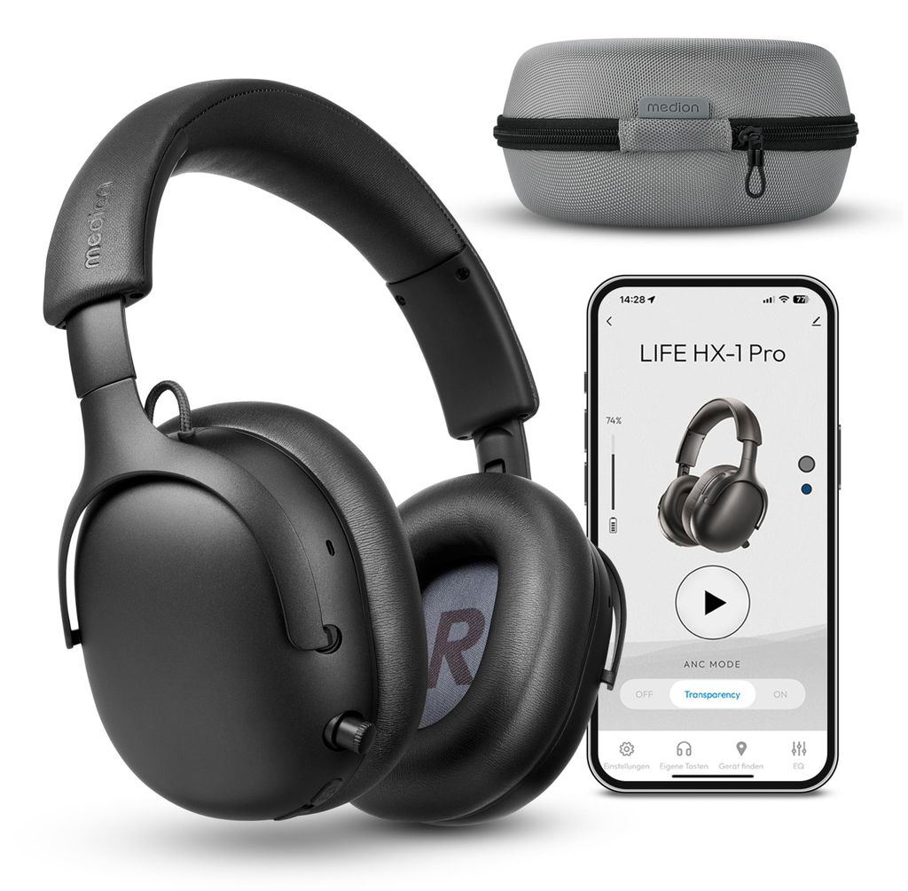 MEDION Over Ear Kopfhörer HX-1 Pro (kabellos, Hybrid Active Produktbild 