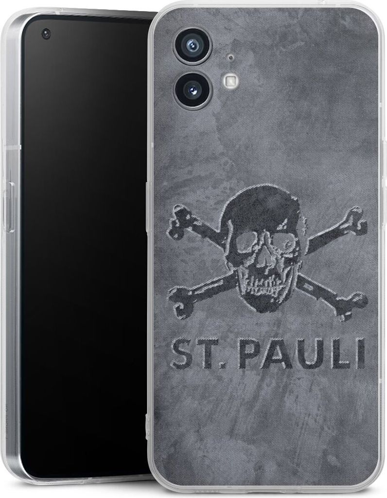 DeinDesign Handyhülle für Nothing Phone 1 Silikon Hülle Case Smartphone Schutzhülle Beton FC St. Pauli Logo