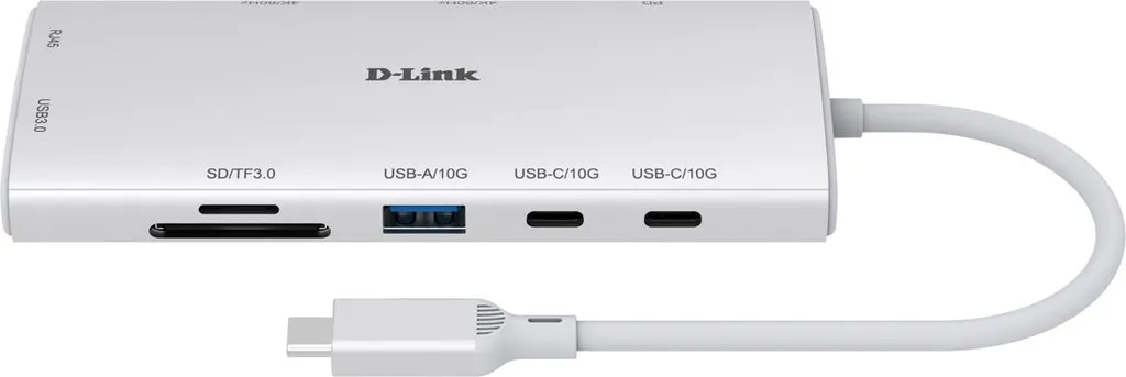 D-Link DUP-A01 Hub USB-C polyvalent 10-en-1 avec Power Delivery 100W Pro