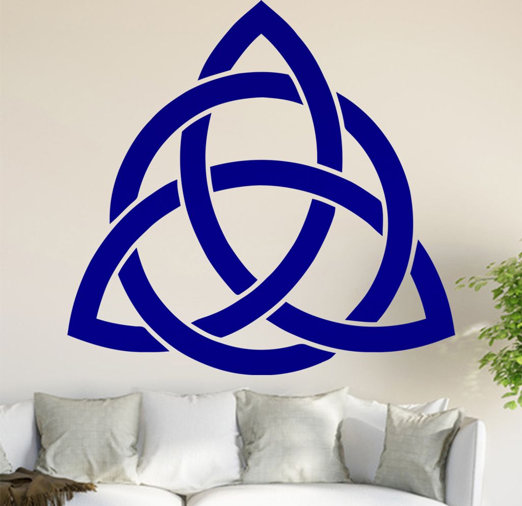 Triquetra Wandtattoo in 6 Größen - Wandaufkleber Wall Sticker - Dekoration, Küche, Wohnzimmer, Schlafzimmer, Badezimmer