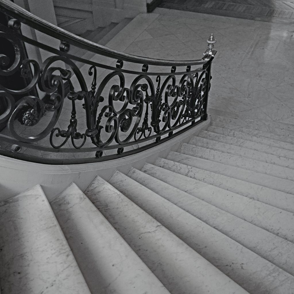 Fototapete Klassisch M1-No.12071 | Vliestapete | Grau | Schwarz | Treppe | Wohnzimmer | Schlafzimmer