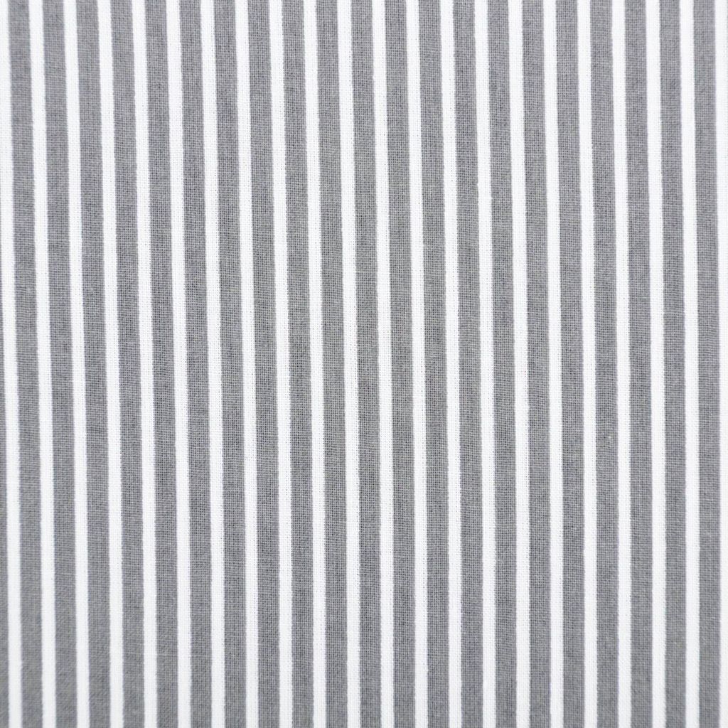 Baumwollstoff Meterware Popeline Streifen grau weiß 1,50m Produktbild 