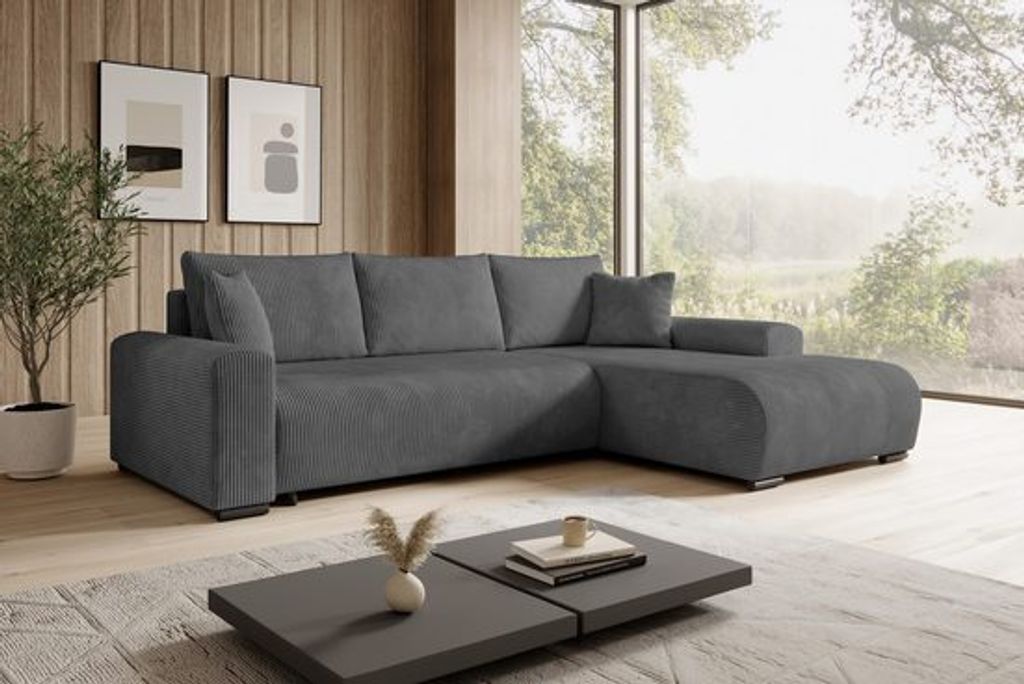 STOREZ24 L-Form Ecksofa NELLY inklusive Schlaffunktion, Produktbild 