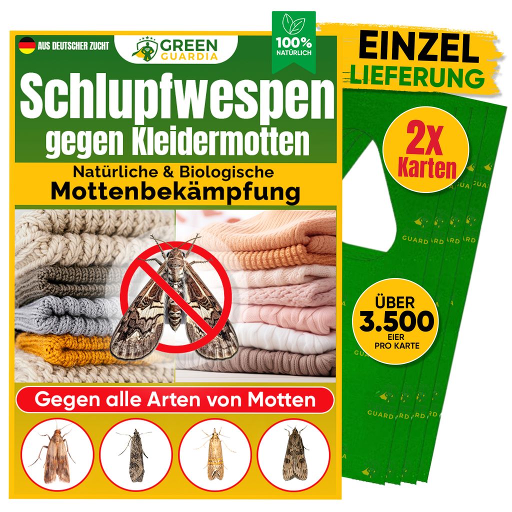 Schlupfwespen gegen Kleidermotten, 2 Karten x 1 Lieferung, Produktbild 