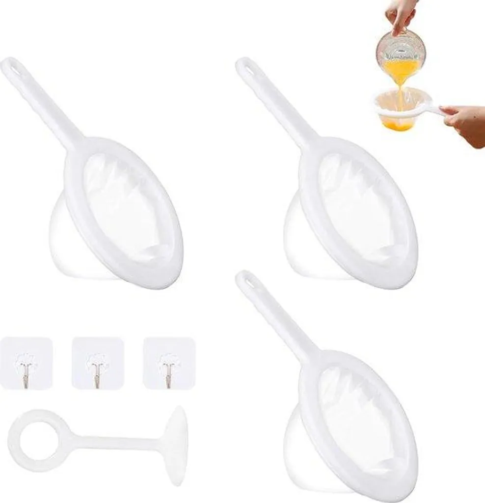 Filtre pour lait végétal et café avec crochet pour récipient lot 3