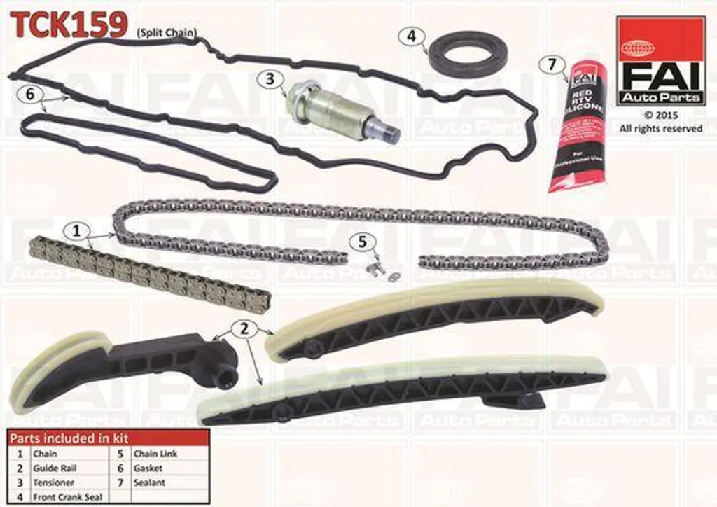 Kit de distribution FAI TCK159 avec chaîne pour Classe A et B TCK-159