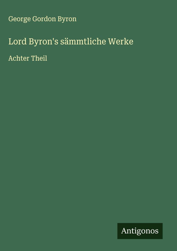 Lord Byron's sämmtliche Werke