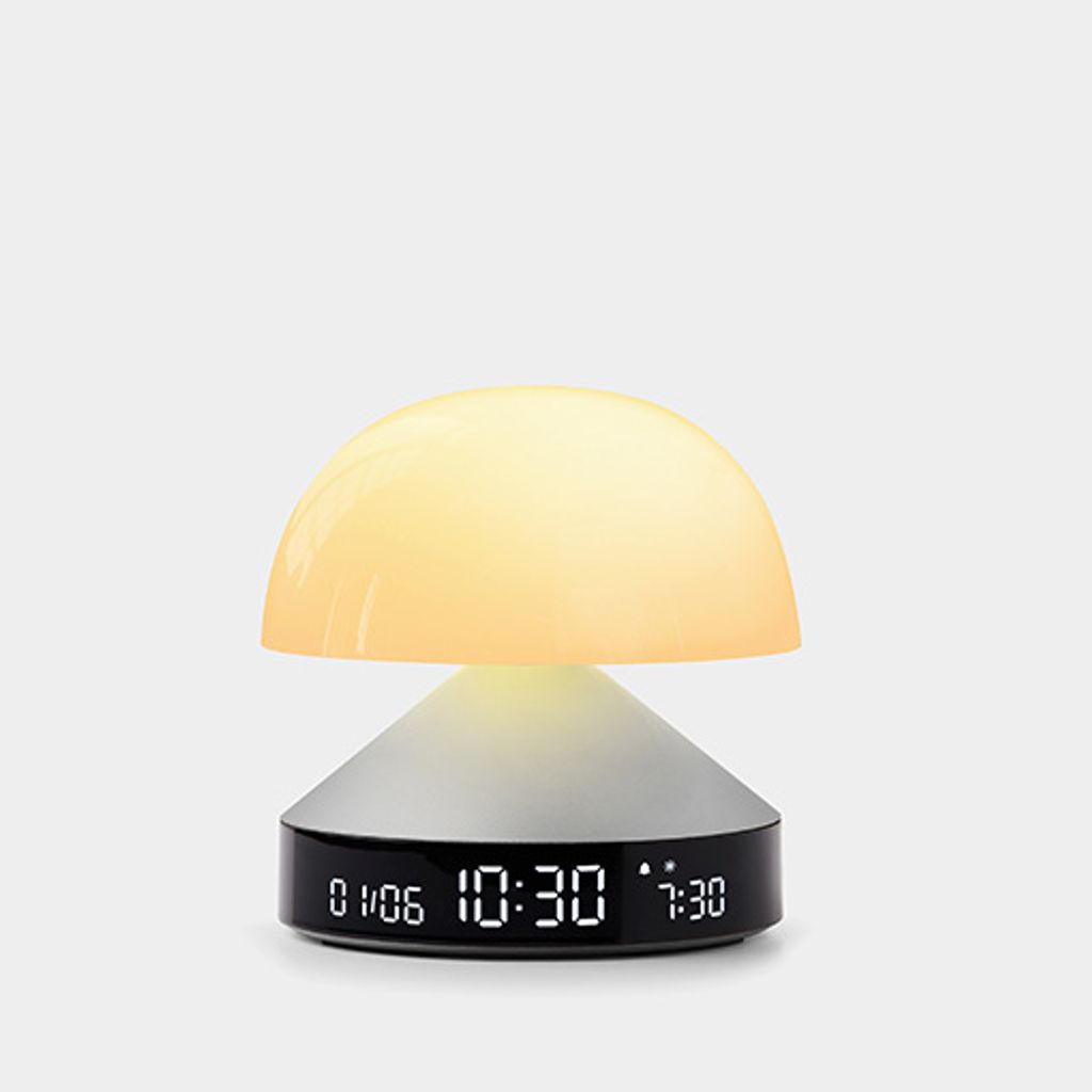 Budzik Lexon Mina Sunrise z lampką aluminiowy Zdjęcie produktu 
