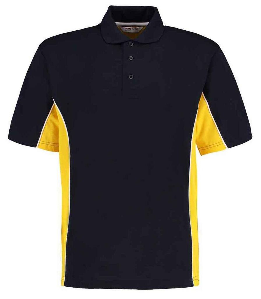 Kustom Kit - Poloshirt für Herren, Klassisch LT5523 (S) (Marine/Mid gelb/Weiß)