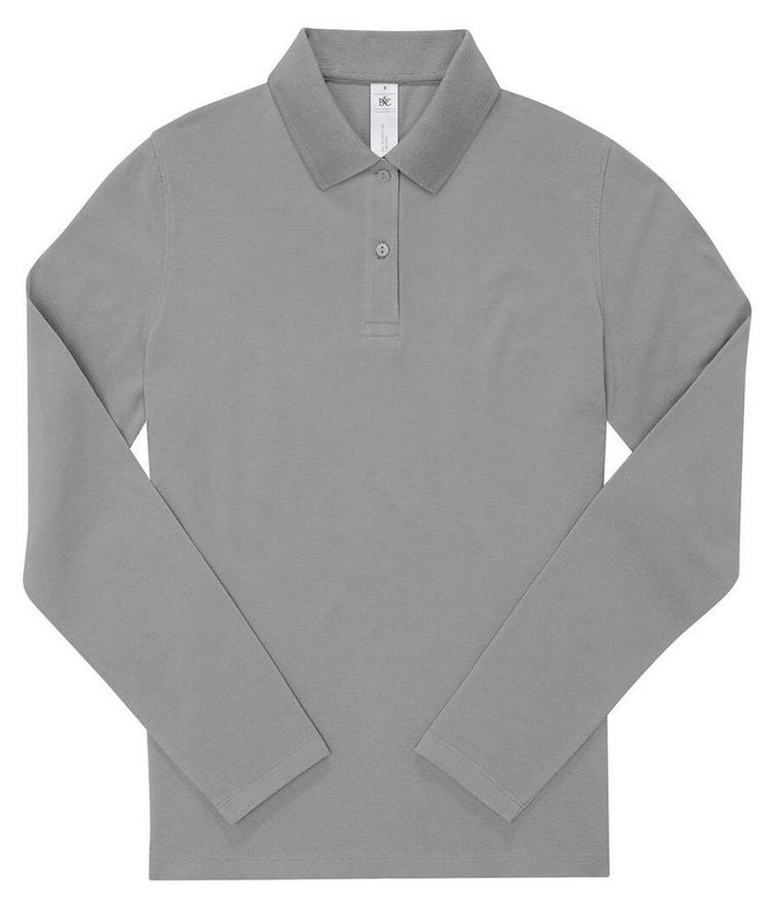 B&C - "My Polo 180" Hemd für Damen Langärmlig FK3206 (S) (Grau)