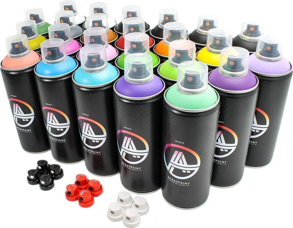Double A Spraypaint Sprühdosen Set Multicolor 24 Spraydosen Produktbild 