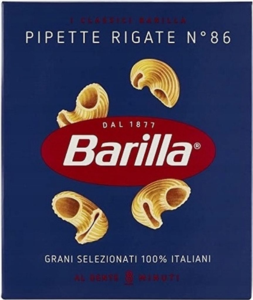 24x Pasta Barilla - Pipette Rigate N.86 - 500g - Produktbild 