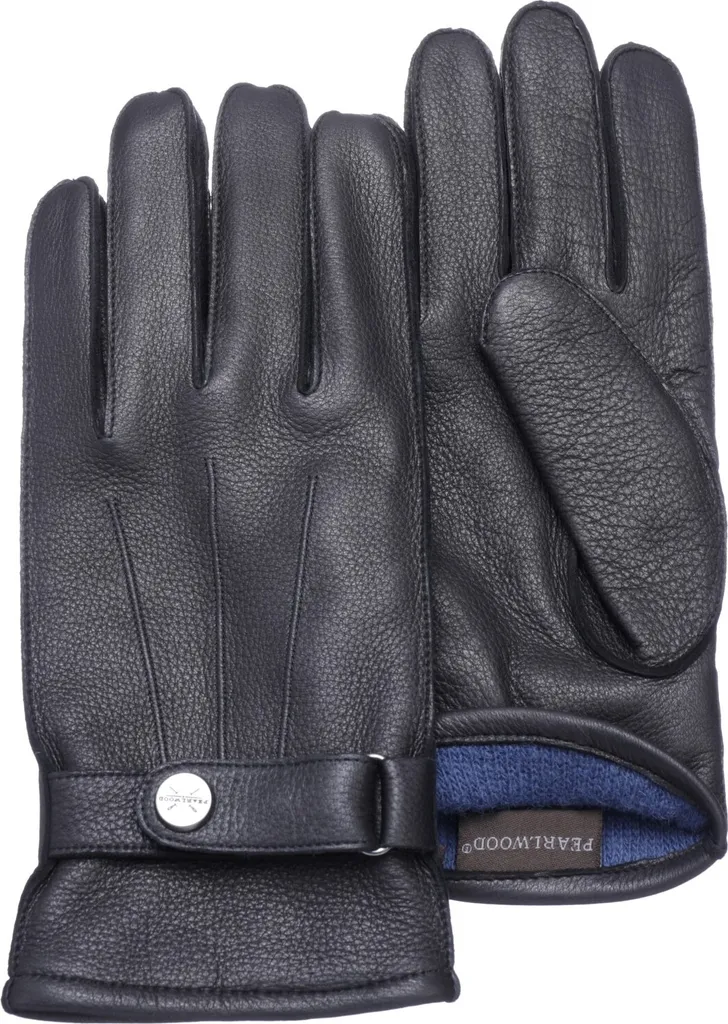 Gants Henry en cuir de cerf grainé avec doublure chaude laine et soie