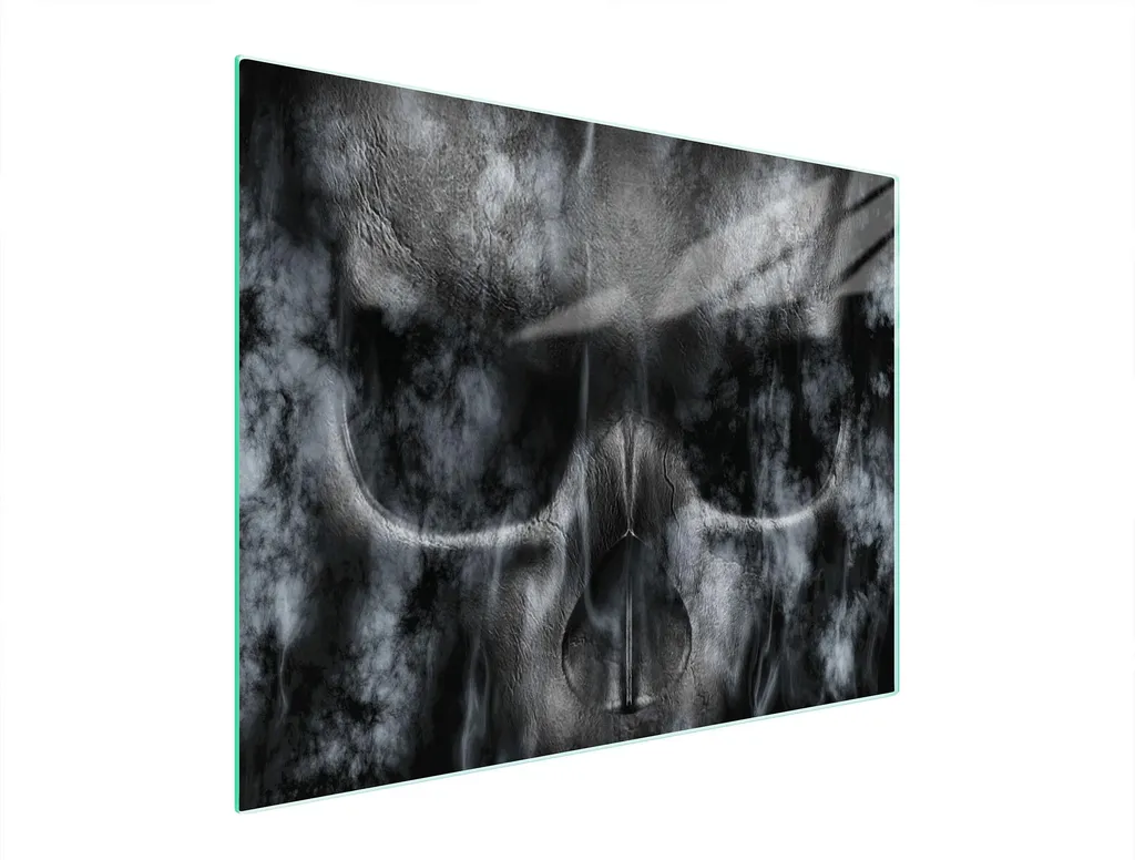 Tagliere Vetro 52x40 Design Skull | Coprifornelli Igienico e Sicuro