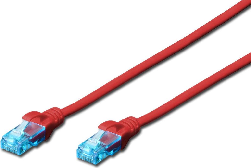 DIGITUS Patchkabel Kat. 5e U/UTP 3,0 m rot