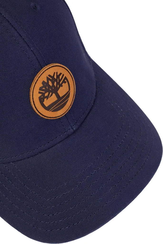 Casquette Timberland Homme Finition Cuir et Visière Courbe Taille Unique