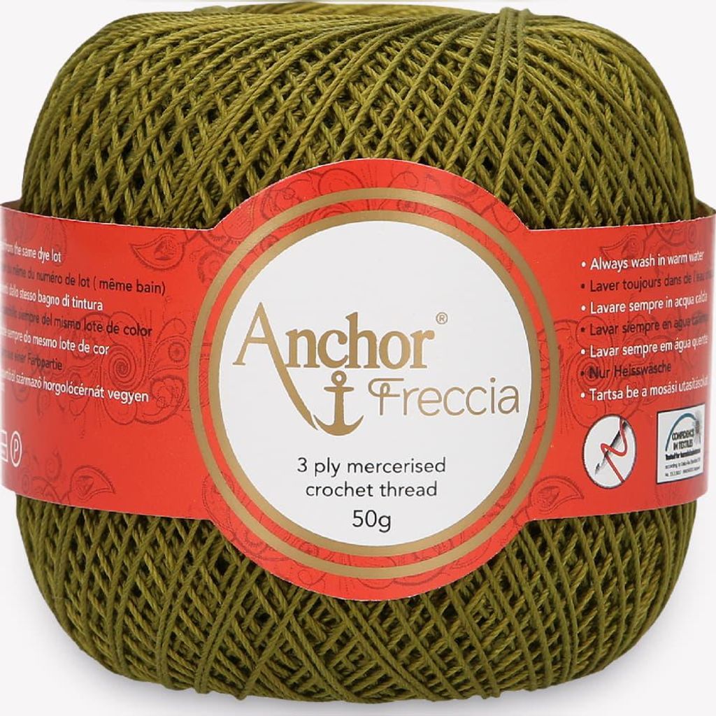 Anchor Freccia 12 – Baumwollgarn zum Häkeln und für Spitzen (Farbe 00281)