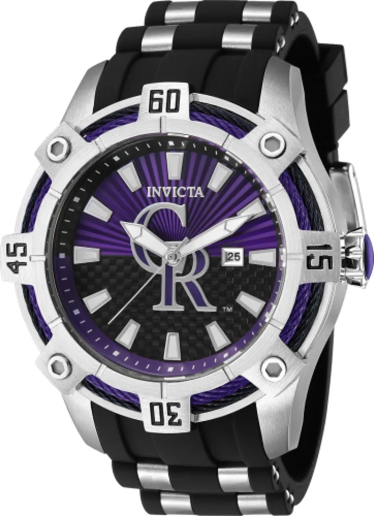 Invicta MLB Colorado Rockies 43267 Orologio Uomo Viola Acciaio 52mm