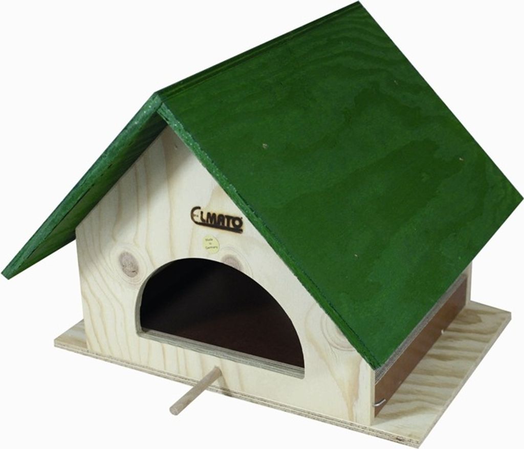Elmato 10833 Winterfutterhaus Tirol Futterstelle Futterbar Vogelhaus Garten, 35x23x27cm
