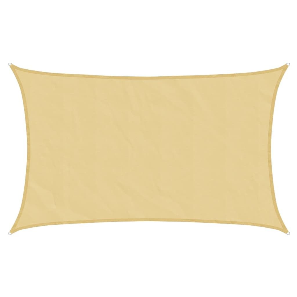 Sonnensegel Sandfarbe 8x5 m 100% Polyester Oxford