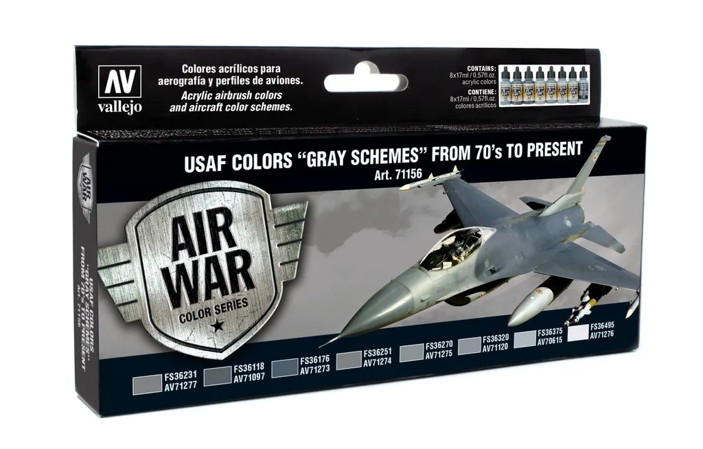 Vallejo Model Air USAF Colors Gray Schemes Peinture Aérographe 71139