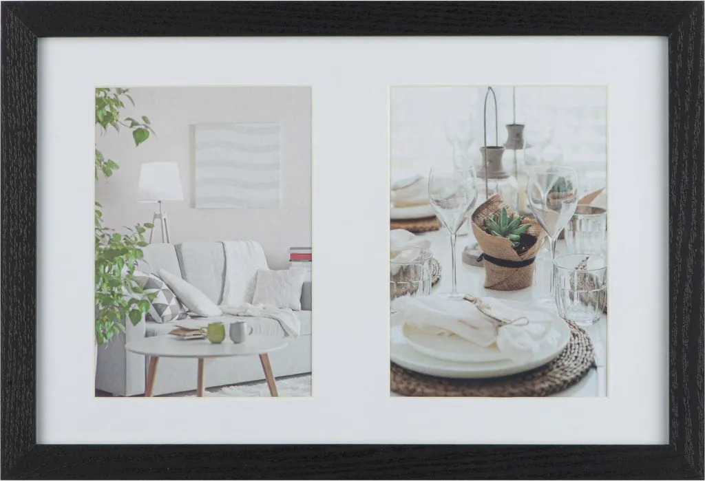 Galerie photos Modern 20x40 cm noir pour 3 photos 10x15 cm cadre multi