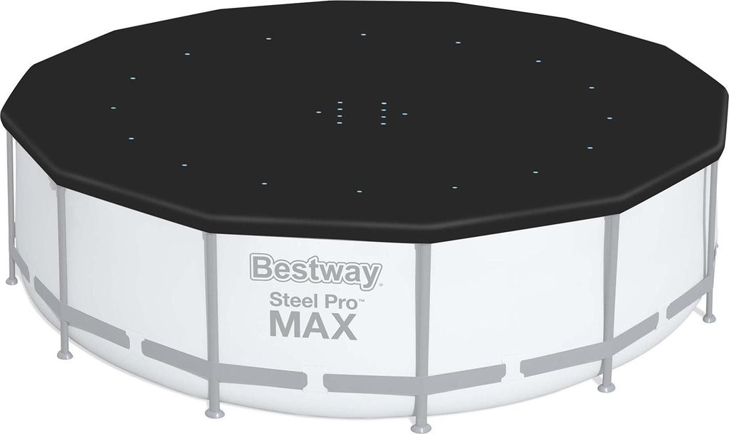 Bestway® Flowclear™ PVC-Abdeckplane Ø 427 cm, schwarz, rund Produktbild 