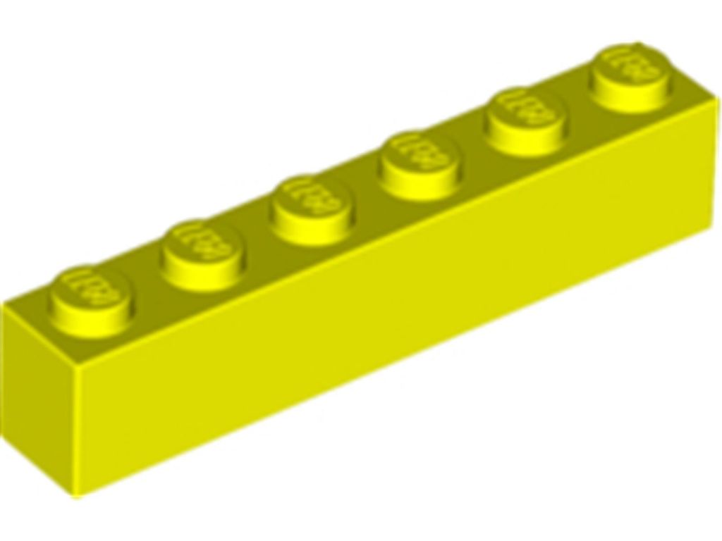 Lego 250 Stück 3009 Stein Brick 1x6 Part Basic Steine 250 Neon Gelb