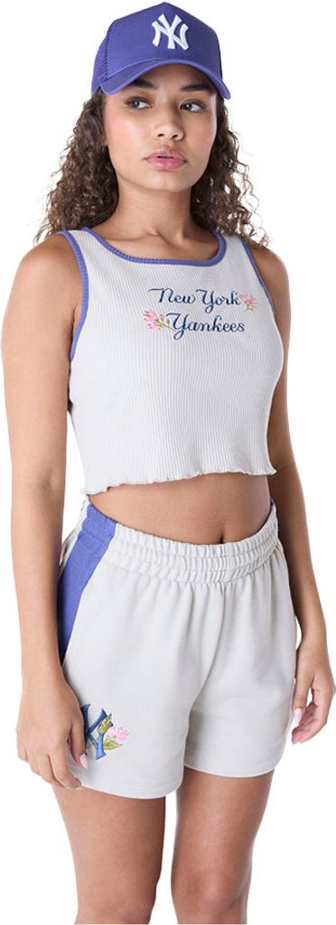 New Era Mlb Floral Rib New York Yankees ärmelloses T-shirt Weiß M Mädchen Weiß M