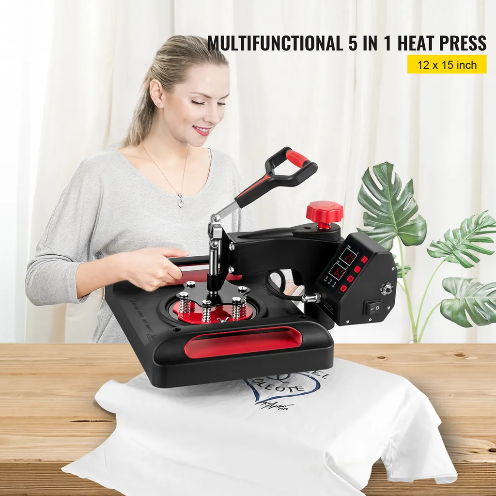 Machine à imprimer textile multifonction 5 en 1 rouge pour sublimation