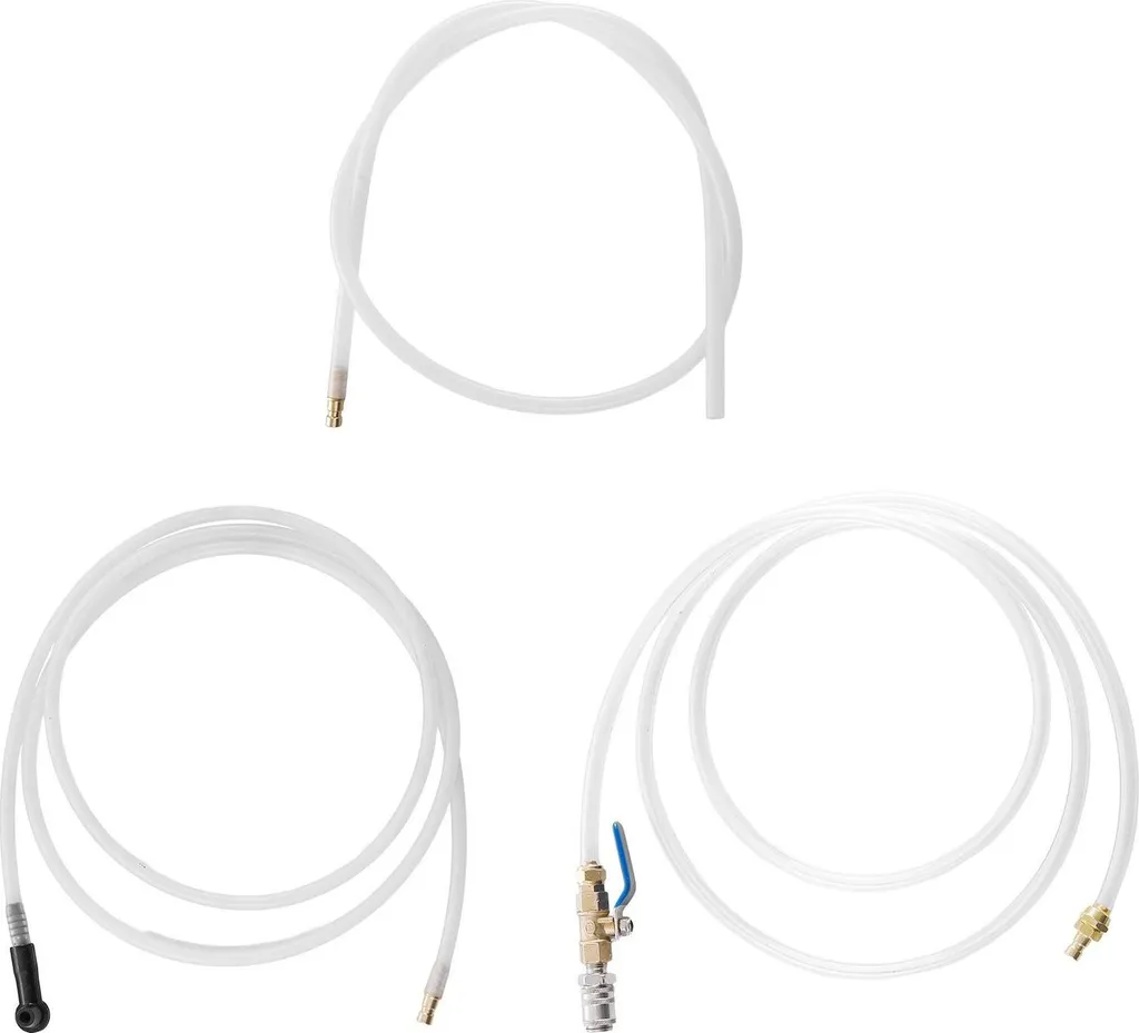 Pompa per fluido di trasmissione, capacità 8 L, estrattore pneumatico per olio ATF, distributore di ricarica, pompa di trasferimento con 15 adattatori ATF, distributore estrattore di olio con serbatoio in HDPE per auto e barche - 10