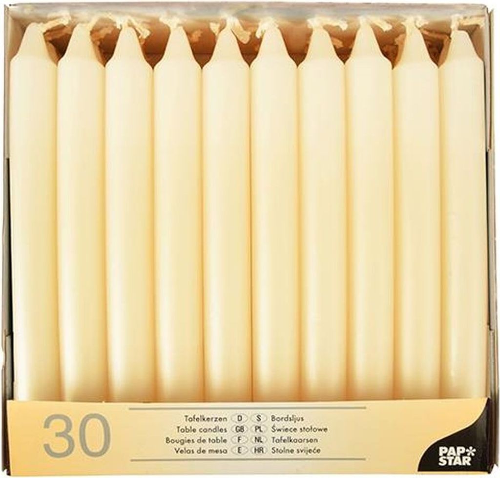 Tafelkerzen Ø 2,1 cm · 19,6 cm creme Produktbild 