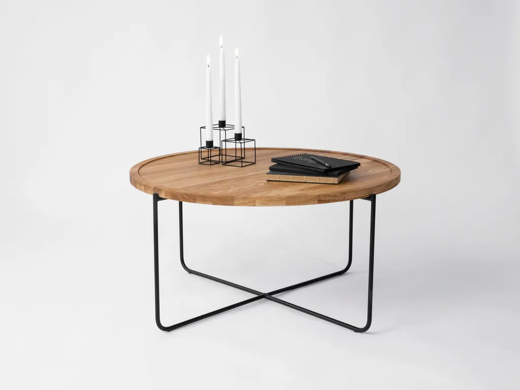Table Basse Albert 80 cm Chêne Naturel - Robuste et Facile à Entretenir - 11