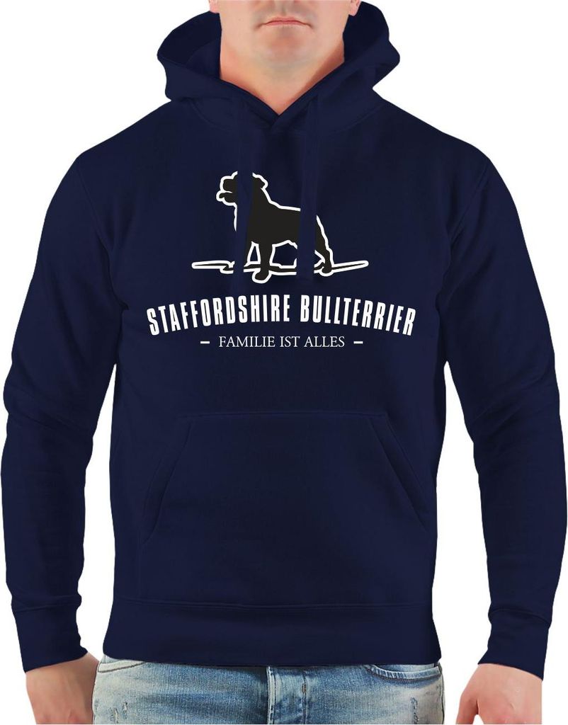 Herren Kapuzenpullover Staffordshire Bullterrier - Familie ist alles