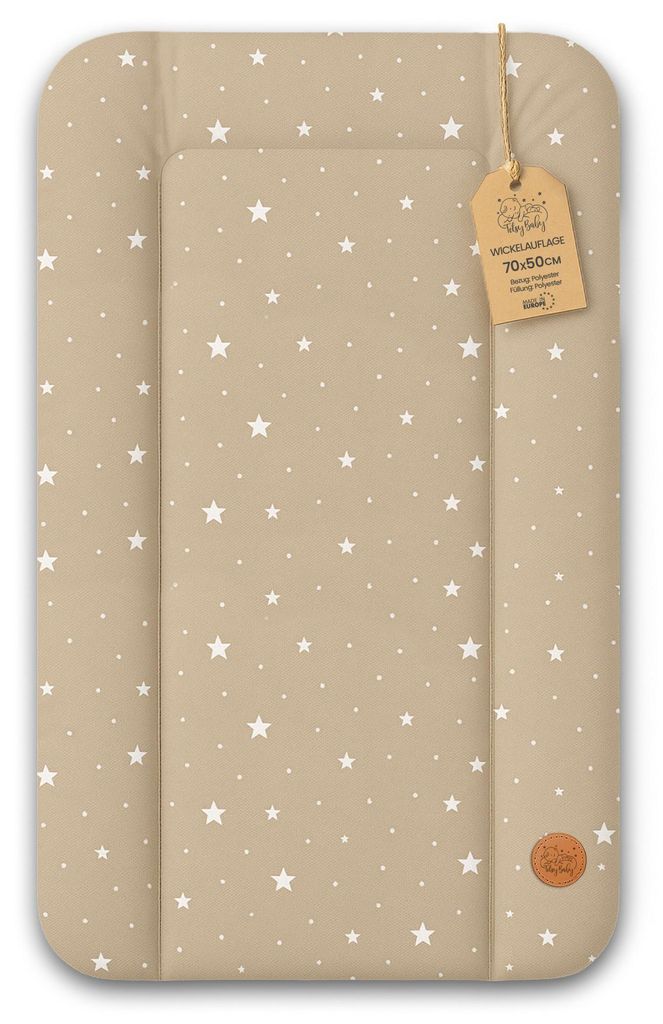 Wickelauflage wasserdicht 70 x 50 cm abwischbar Baby Beige Produktbild 