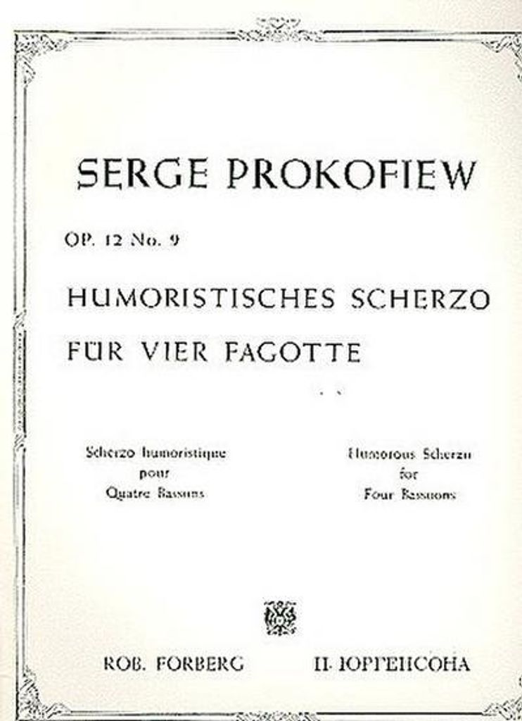Humoristisches Scherzo op.12,9 für4 Fagotte