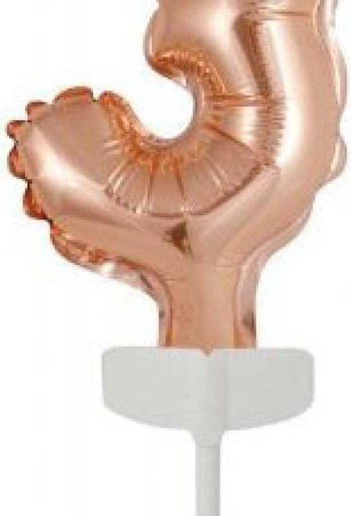 Mini-Ballon für Kuchen kupferfarben - Nummer 3 - 13 cm
