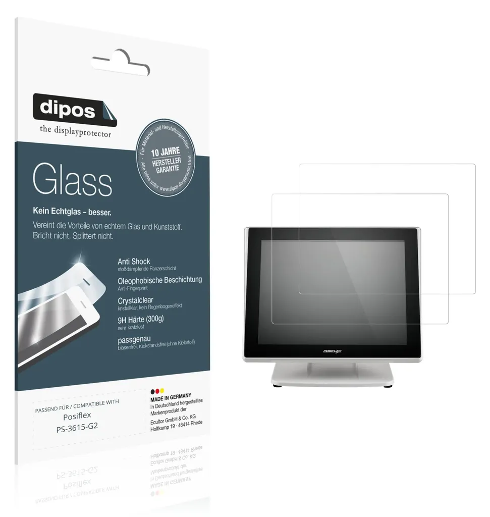 Protection Tactile Posiflex PS-3615-G2 Lot de 2 Films Verre Flexible