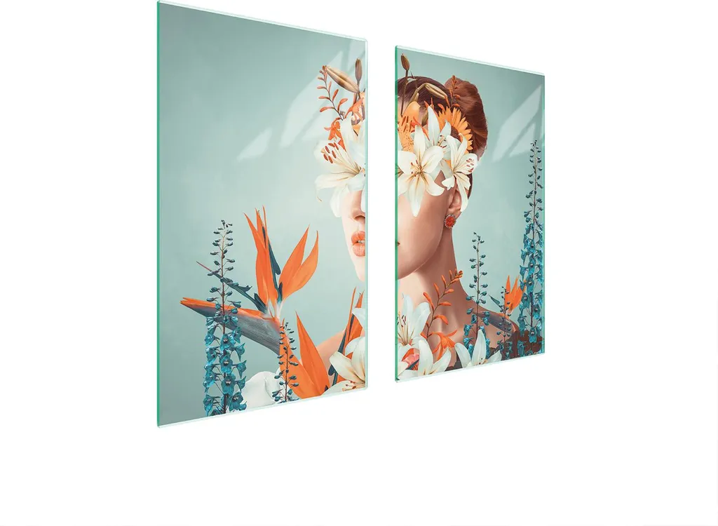 Piastre Coprifornelli 2 Pezzi 75x52 Vetro Temperato Ceramica Orchidea