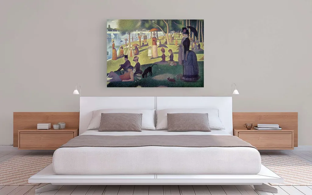 Tableau Seurat Grande Jatte 100x70 cm - Décoration Murale sans Reflets - 3