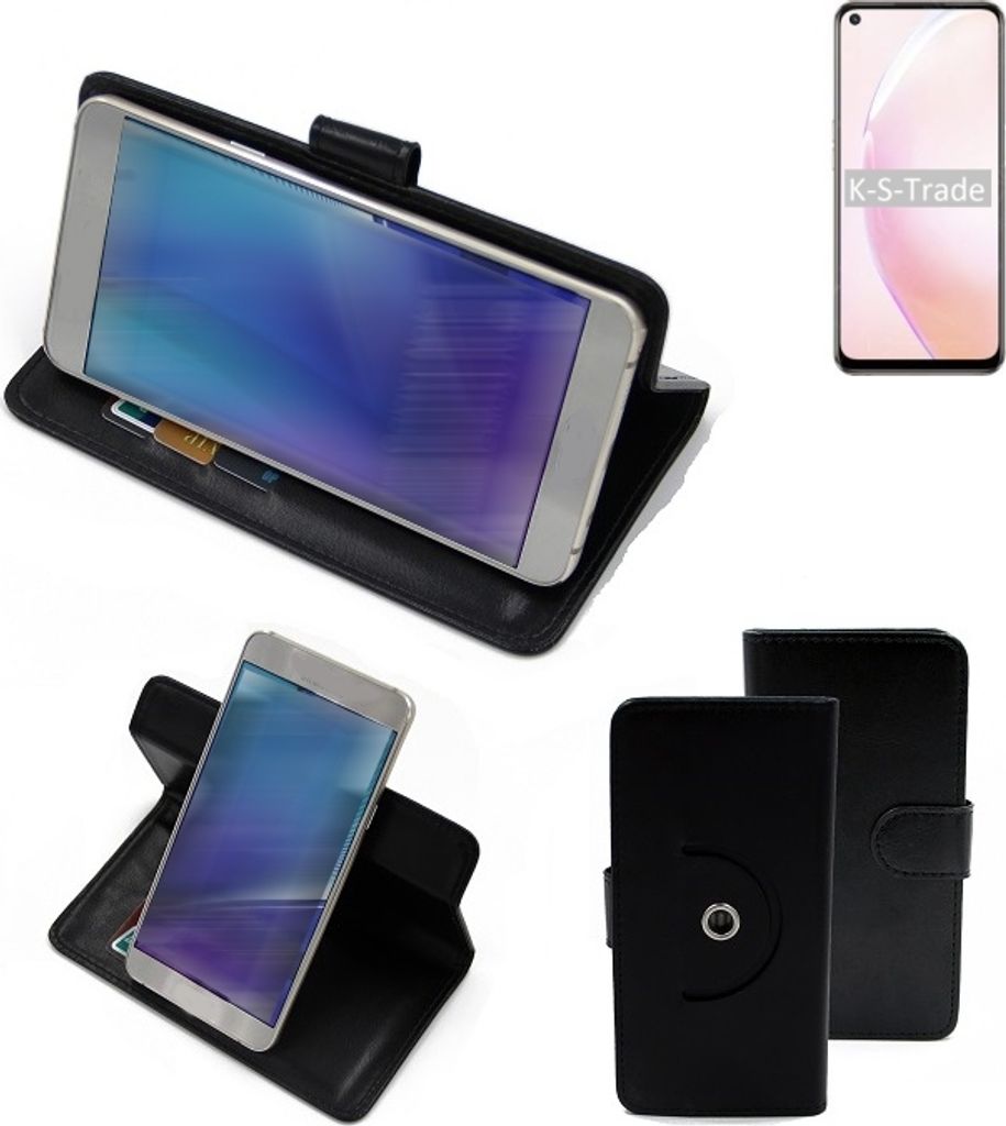 K-S-Trade Case Schutzhülle Handyhülle kompatibel mit Oppo A93s 5G Flipcase Smartphone Cover Handy Schutz Tasche Klapphülle Walletcase schwarz