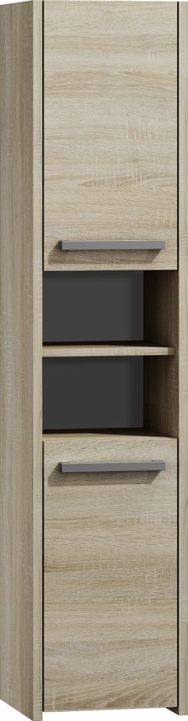 Moderner Badezimmerschrank in 5 Farben - vielseitig und einfach Montage. Farbe: Sonoma Oak, Badezimmer Regal, Bad Möbel, Badschrank, Badezimmer Ho...