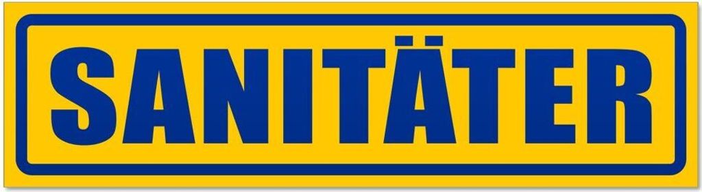 Kiwistar - Autoaufkleber - Blau - 60 x 16 cm - Sanitäter invertiert - Hinweis Aufkleber Sticker für Auto, Kfz, Fahrrad, PKW, LKW