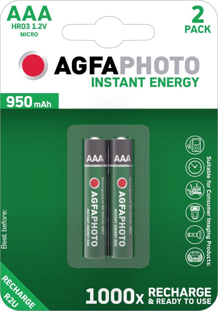 AgfaPhoto Direct Energy - Batterie 2 x AAA-Typ - NiMH - Immagine del prodotto 
