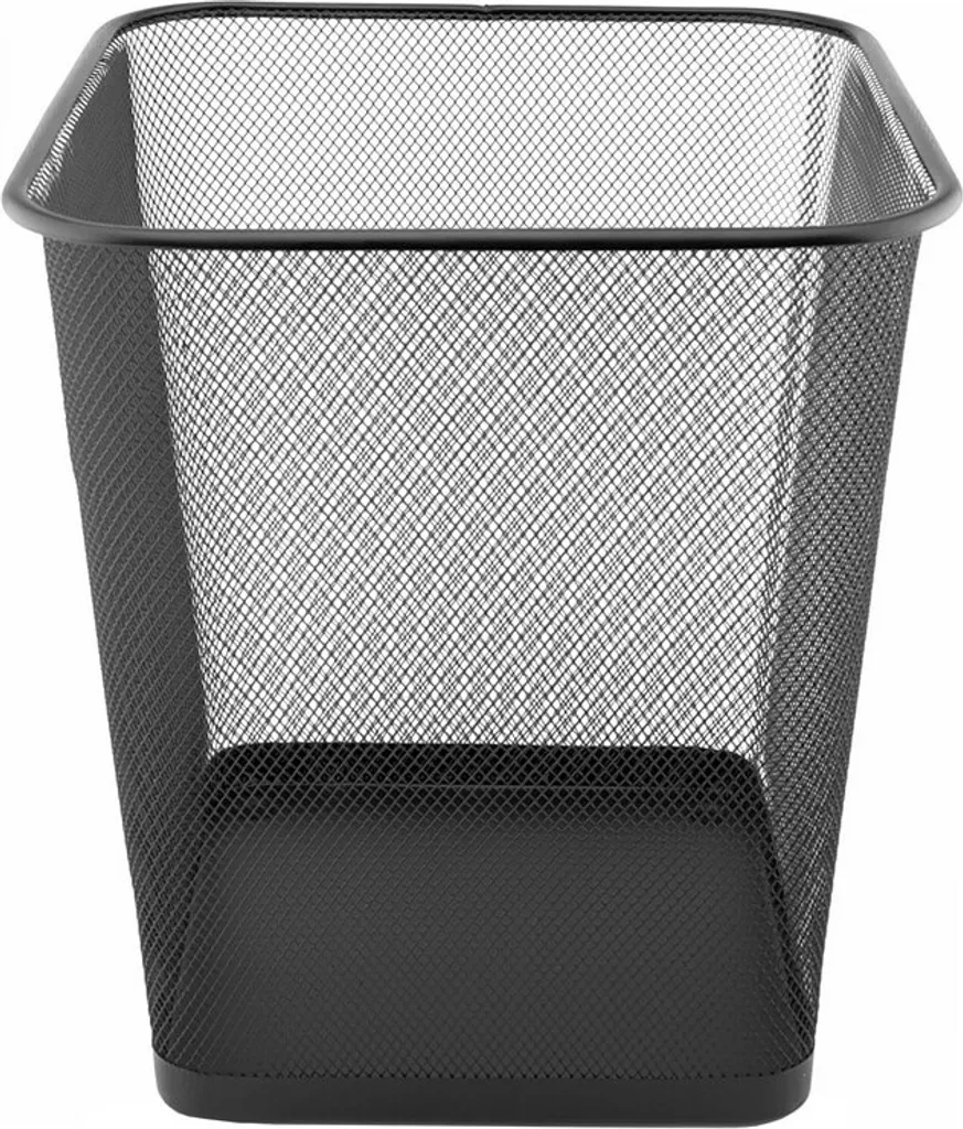Cestino Ufficio Mesh 18L Nero D.RECT - Estetica Quadrata Minimale