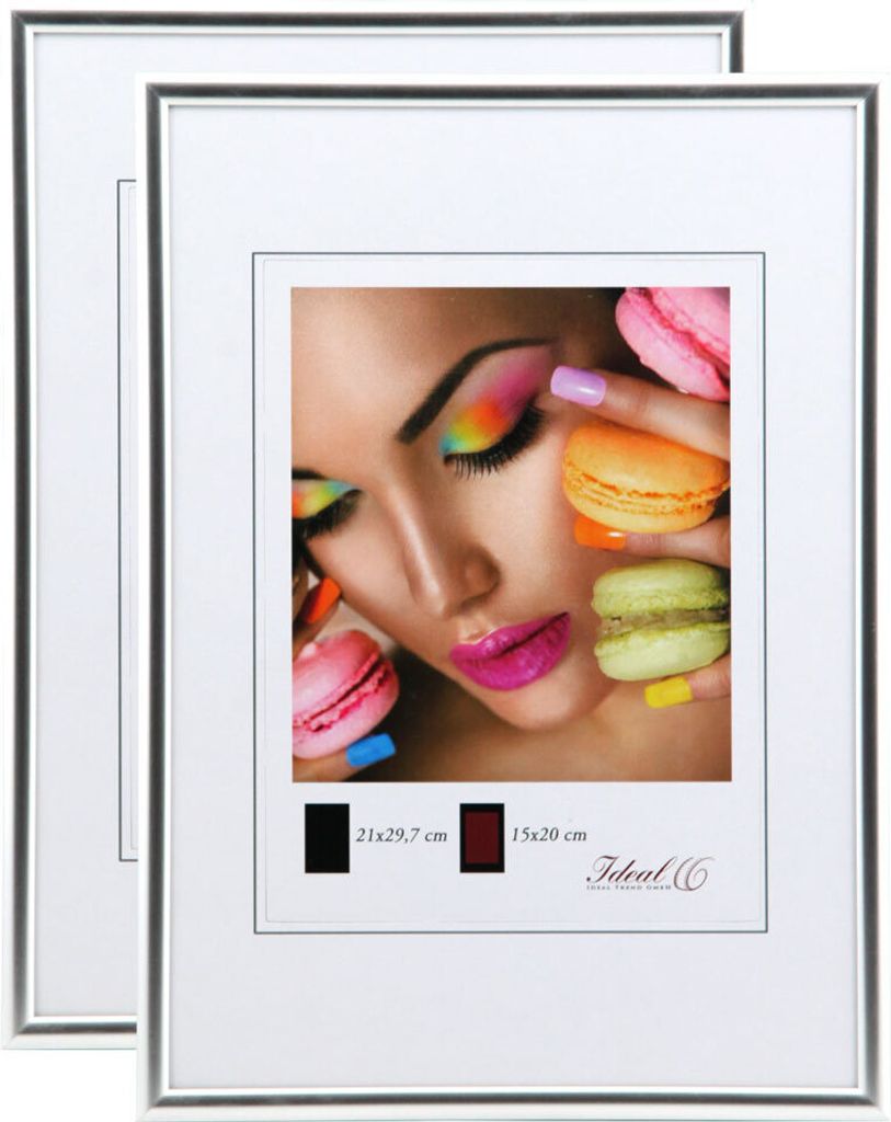 New Lifestyle Set Bilderrahmen Wanddeko Collage Poster Rahmen 2er 3er 5er Pack - Farbe: 2er Pack Silber | Format: 40x60